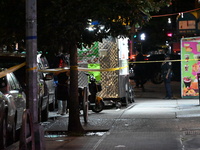 Five people are being injured in a stabbing attack as a result of a dispute at 100th Street and 37th Avenue in Queens, New York, United Stat...