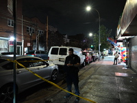 Five people are being injured in a stabbing attack as a result of a dispute at 100th Street and 37th Avenue in Queens, New York, United Stat...