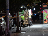 Five people are being injured in a stabbing attack as a result of a dispute at 100th Street and 37th Avenue in Queens, New York, United Stat...