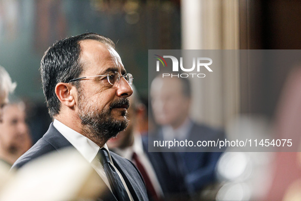 President of Cyprus Nikos Christodoulides is attending the memorial service for Archbishop Makarios III, the first president of the Republic...