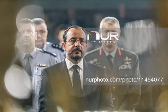 President of Cyprus Nikos Christodoulides is attending the memorial service for Archbishop Makarios III, the first president of the Republic...