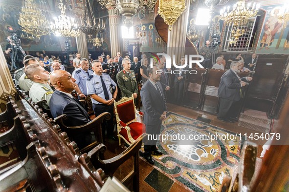 President of Cyprus Nikos Christodoulides is attending the memorial service for Archbishop Makarios III, the first president of the Republic...