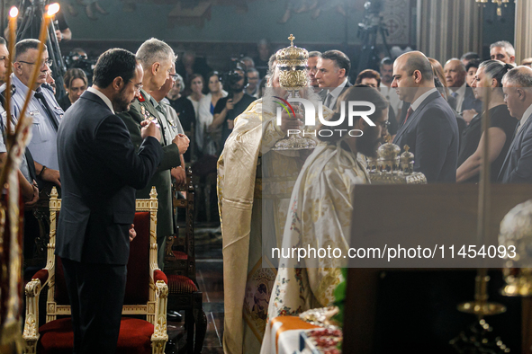 President of Cyprus Nikos Christodoulides is attending the memorial service for Archbishop Makarios III, the first president of the Republic...