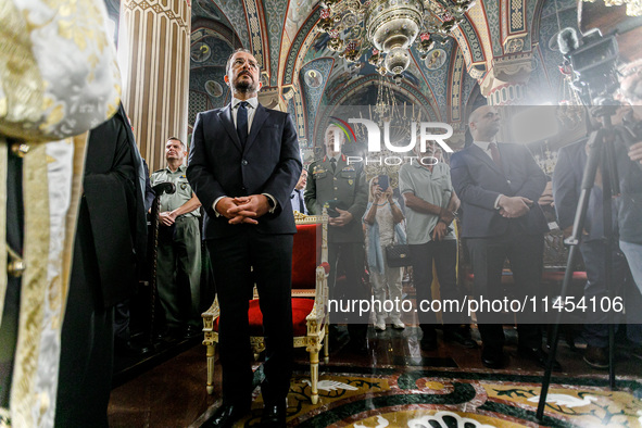 President of Cyprus Nikos Christodoulides is attending the memorial service for Archbishop Makarios III, the first president of the Republic...