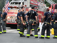 Several people are being injured in a fire in Queens, New York, United States, on August 4, 2024. The fire is being located on the first flo...