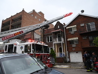 Several people are being injured in a fire in Queens, New York, United States, on August 4, 2024. The fire is being located on the first flo...