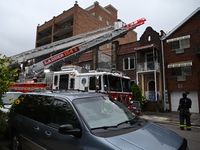 Several people are being injured in a fire in Queens, New York, United States, on August 4, 2024. The fire is being located on the first flo...