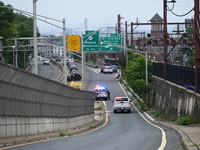 A 32-year-old man is being killed in a hit-and-run on I-280 east in Newark, New Jersey, United States, on August 4, 2024. The victim is oper...