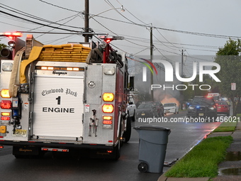 Northeast summer thunderstorms are causing havoc when lightning strikes wires, causing them to fall and a car to catch fire, prompting a mas...