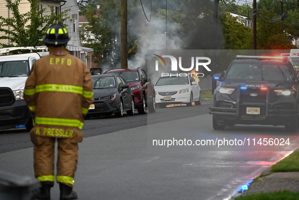 Northeast summer thunderstorms are causing havoc when lightning strikes wires, causing them to fall and a car to catch fire, prompting a mas...