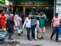 People Carried Injured Protesters To Dhaka Medical College Emergency Unit After A Clash On The First Day Of The One-point Movement Designed...