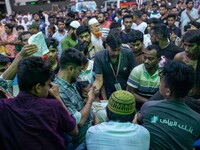 People Carried Injured Protesters To Dhaka Medical College Emergency Unit After A Clash On The First Day Of The One-point Movement Designed...