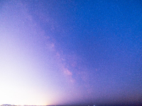 A view of the Milky Way near a light-polluted area in Porto Cesareo, Italy, on August 6, 2024. (