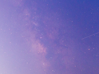 A view of the Milky Way near a light-polluted area in Porto Cesareo, Italy, on August 6, 2024. (