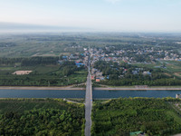 The Tanzhai Village section of the first phase of the Middle Route of the South-to-North Water Diversion Project is being viewed in Nanyang,...