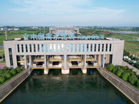 The Tanzhai Village section of the first phase of the Middle Route of the South-to-North Water Diversion Project is being viewed in Nanyang,...