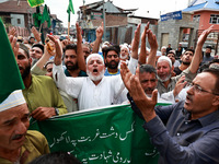 Muslim devotees are taking part in Salatul Istisqa in Sopore, Jammu and Kashmir, India, on August 7, 2024, to pray for an end to dry hot wea...