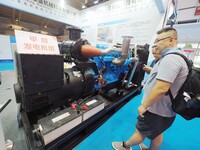 Visitors are visiting a ''methanol generator set'' at the 2024 Beijing International Coal Mining Technology and Equipment Exhibition in Beij...