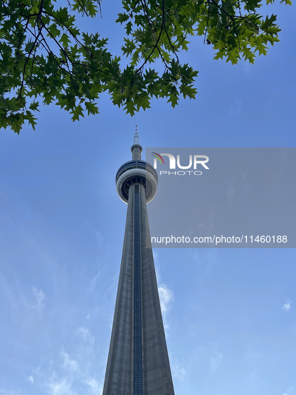 The CN Tower is standing in Toronto, Ontario, Canada, on June 12, 2024. 