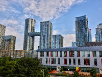 Condominium buildings are standing in Toronto, Ontario, Canada, on June 12, 2024. (