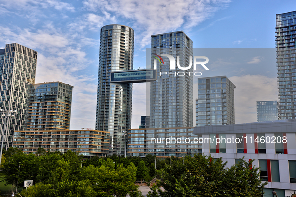 Condominium buildings are standing in Toronto, Ontario, Canada, on June 12, 2024. 