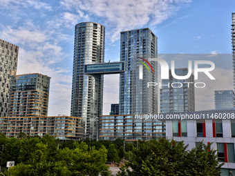 Condominium buildings are standing in Toronto, Ontario, Canada, on June 12, 2024. (