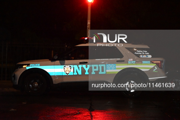 Six people are being shot in a mass shooting on Morris Avenue in the Morris Heights section in Bronx, New York, United States, on August 7,...