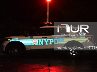 Six people are being shot in a mass shooting on Morris Avenue in the Morris Heights section in Bronx, New York, United States, on August 7,...