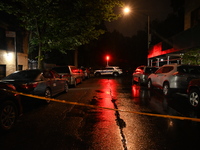 Six people are being shot in a mass shooting on Morris Avenue in the Morris Heights section in Bronx, New York, United States, on August 7,...