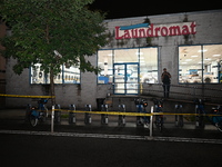 One person is being killed and another is being injured after a stabbing inside a laundromat in Bronx, New York, United States, on August 8,...