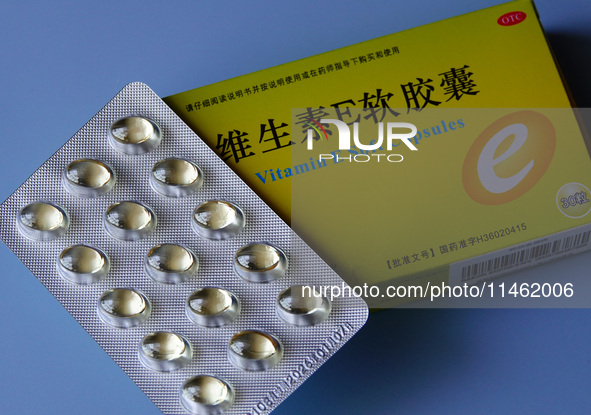 Vitamin A and vitamin E softgel capsules are being seen in Yichang, Hubei province, China, on August 8, 2024. German chemical giant BASF is...