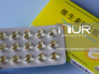 Vitamin A and vitamin E softgel capsules are being seen in Yichang, Hubei province, China, on August 8, 2024. German chemical giant BASF is...