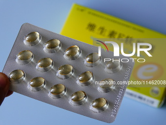 Vitamin A and vitamin E softgel capsules are being seen in Yichang, Hubei province, China, on August 8, 2024. German chemical giant BASF is...