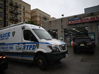 One person is being killed and one person is being injured in a stabbing inside a laundromat in Bronx, New York, United States, on August 8,...