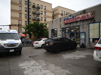 One person is being killed and one person is being injured in a stabbing inside a laundromat in Bronx, New York, United States, on August 8,...