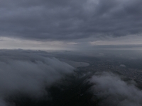 Clouds Hover Over The Mountains During The Monsoon Rain Season In Ajmer, India On 08 August 2024.(