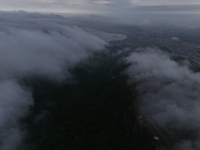 Clouds Hover Over The Mountains During The Monsoon Rain Season In Ajmer, India On 08 August 2024.(