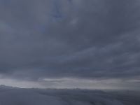 Clouds Hover Over The Mountains During The Monsoon Rain Season In Ajmer, India On 08 August 2024.(