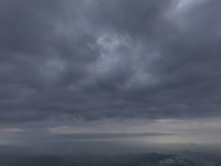 Clouds Hover Over The Mountains During The Monsoon Rain Season In Ajmer, India On 08 August 2024.(