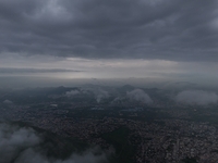 Clouds Hover Over The Mountains During The Monsoon Rain Season In Ajmer, India On 08 August 2024.(