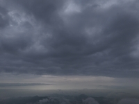 Clouds Hover Over The Mountains During The Monsoon Rain Season In Ajmer, India On 08 August 2024.(