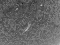 (EDITOR'S NOTE: This image was captured with an H-Alpha solar telescope and is the result of stacking the best 20% of frames. The final stac...