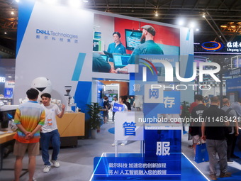 Dell Technologies Group is exhibiting at 2024WAIC in Shanghai, China, on July 5, 2024. Dell is setting up an AI industry assistant and offic...