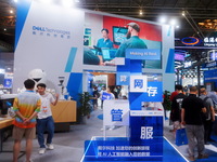 Dell Technologies Group is exhibiting at 2024WAIC in Shanghai, China, on July 5, 2024. Dell is setting up an AI industry assistant and offic...