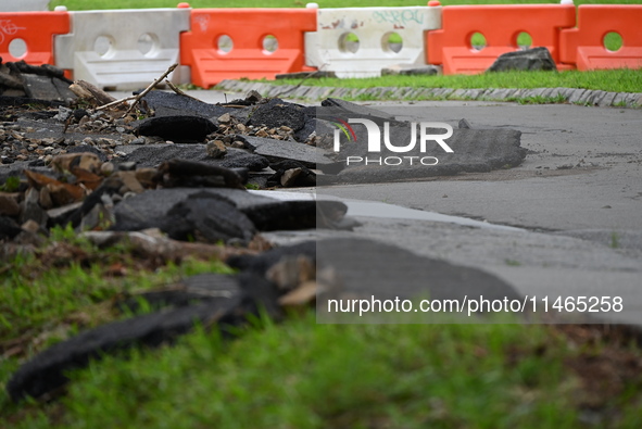 Severe weather and remnants of Tropical Storm Debby are wreaking havoc at Palisades Interstate Park, closing down the Englewood Picnic Area...