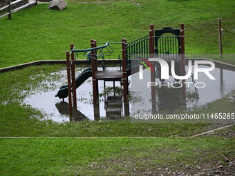 Severe weather and remnants of Tropical Storm Debby are wreaking havoc at Palisades Interstate Park, closing down the Englewood Picnic Area...