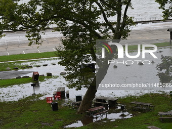 Severe weather and remnants of Tropical Storm Debby are wreaking havoc at Palisades Interstate Park, closing down the Englewood Picnic Area...