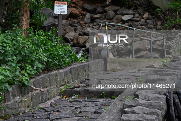 Severe weather and remnants of Tropical Storm Debby are wreaking havoc at Palisades Interstate Park, closing down the Englewood Picnic Area...