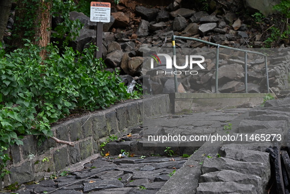 Severe weather and remnants of Tropical Storm Debby are wreaking havoc at Palisades Interstate Park, closing down the Englewood Picnic Area...