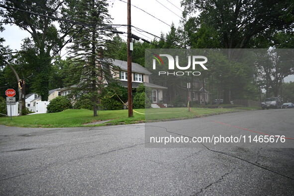 A large tree is damaging a fence, causing power lines to come down, and causing severe damage to a home during severe weather impacting the...